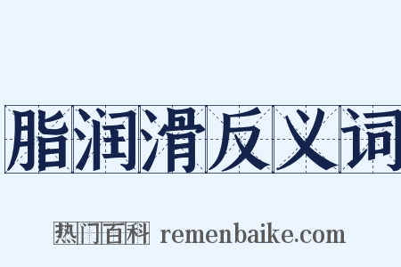 脂润滑反义词是什么意思的图片